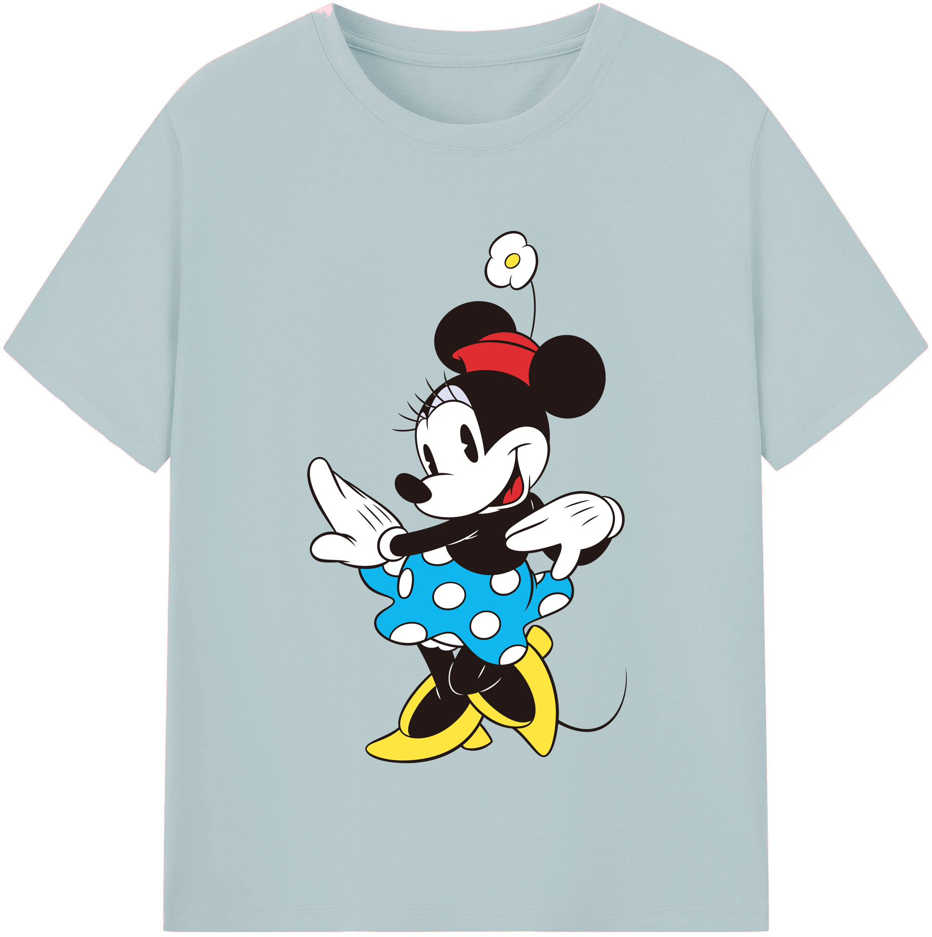 （画像用） ミッキーマウス Mickey Mouse 綿100％半袖Tシャツ（フロントプリント）
